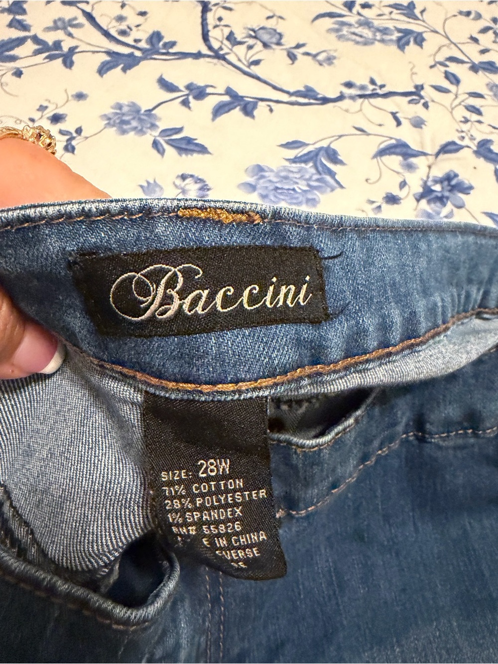 Baccini Blue Denim Midi Skirt - Picture 6 of 7